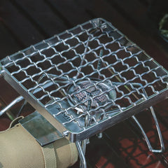 Portable Folding Campfire Grill Stand – Multifunction Outdoor BBQ Rack & Stove Support