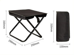 Foldable Backpack Stool – Portable Outdoor Fishing & Camping Chair with Storage Bag