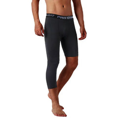 Men’s One-Leg Basketball Compression Tights – Athletic Base Layer Pants