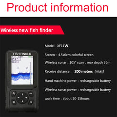 200m Dual-Language Wireless Dot Matrix Fish Finder