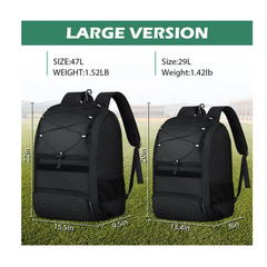 Large Capacity Baseball & Softball Bat Backpack with Shoe Compartment