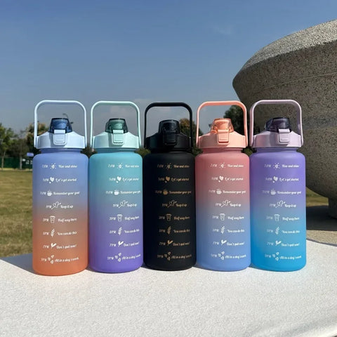 2000ml Large Capacity Gradient Water Bottle – Outdoor Sports & Fitness