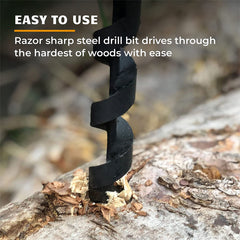 Bushcraft Carbon Steel Survival Hand Auger Drill