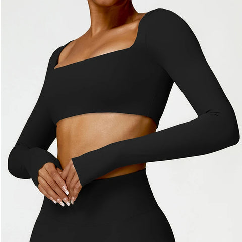 Women’s Quick-Dry Square Neck Gym Top