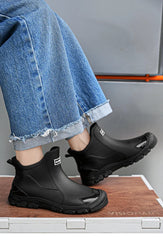 Men’s Waterproof Warm Rubber Rain Boots – Anti-Slip Fishing & Work Shoes
