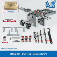 YOMO 3-in-1 Furniture Dowelling & Drill Locator Jig
