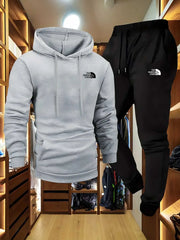 Men’s Patterned Hoodie & Jogger Two-Piece Set