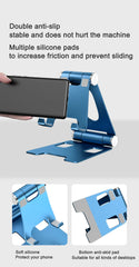Aluminum Alloy Folding Phone Stand – Portable Desktop Holder for iPhone