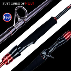 BIUTIFU Traveller Carbon Fishing Rod – Spinning/Casting Fuji Lure Rod 1.8–3.0m