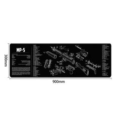 Gun Cleaning Rubber Mat — 3D Firearm Bench Mat / Mouse Pad (AR15 AK47 Glock 1911 etc.)