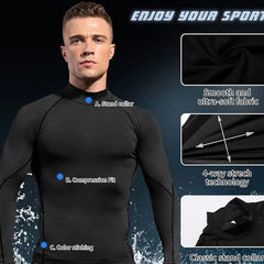 Men’s Quick-Dry Compression T-Shirt – Short Sleeve Elastic Sports Top S-3XL