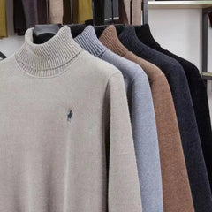 Men’s Luxury Velvet High Neck Sweater