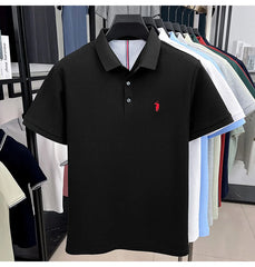 Men’s Luxury Cotton Polo – Pony Embroidery Short Sleeve