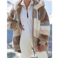 Women’s Oversized Plush Hooded Jacket