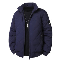 Men’s Thick Warm Winter Parka – Cotton Padded Casual Stand Collar Jacket