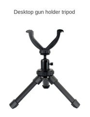 Aluminum Adjustable Rifle Rest Tripod – 360° Rotating V-Yoke Shooting Stand