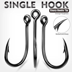 10Pcs High Carbon Steel Barbed Fishhooks