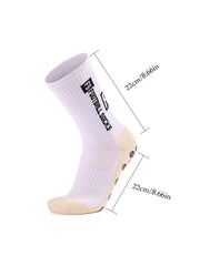 4 Pairs FS Mid-Tube Football Socks – Non-Slip & Breathable
