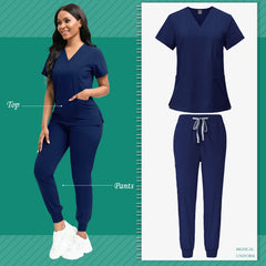 Unisex Medical Scrubs Set – High-Quality SPA, Clinic, and Veterinary Work Uniform