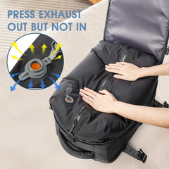 Expandable Vacuum Travel Backpack – Large Capacity Laptop & Business Bag for Men/Wome