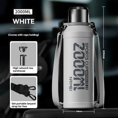 2L Stainless Steel Insulated Thermos Bottle – Hot & Cold Drink Vacuum Flask