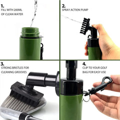 Golf Club Groove Cleaner Kit – Spray Bottle & Portable Brush