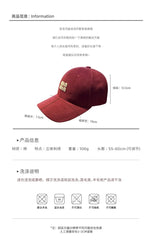 High-Quality Korean Embroidered Hard-Top Baseball Cap – Unisex Spring & Autumn Suncap