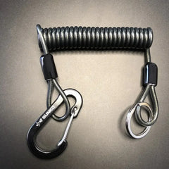 Elastic Coil Key Lanyard – Lockable Spring Tether Key Chain
