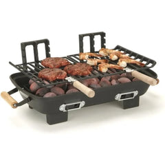 Marsh Allen 30052 Cast Iron Hibachi Grill – 10x18" Charcoal BBQ Grill