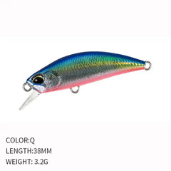 38mm Mini Sinking Minnow Fishing Lure