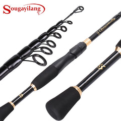 Sougayilang Ultralight Telescopic Spinning Fishing Rod – Carbon Fiber 1.8–2.4m Portable Fishing Tackle