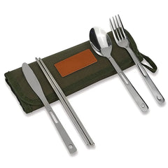 Portable Roll-Up Camping Cutlery Storage Bag – Water-Resistant Outdoor Utensil Pouch