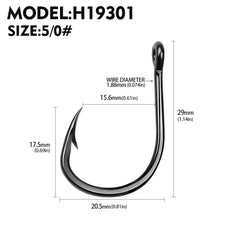 10Pcs High Carbon Steel Barbed Fishhooks