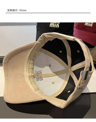 High-Quality Korean Embroidered Hard-Top Baseball Cap – Unisex Spring & Autumn Suncap