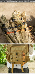 Outdoor Backpack Elastic Rope Buckle – Hiking Pole Fixing Strap & Camping Tie Cord