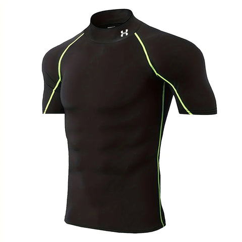 Men’s Quick-Dry Compression T-Shirt – Short Sleeve Elastic Sports Top S-3XL