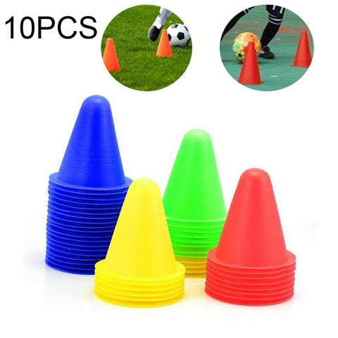 10PCS Training Cones Set – Soft Sports Marker for Soccer, Skating, and Fitness Drills