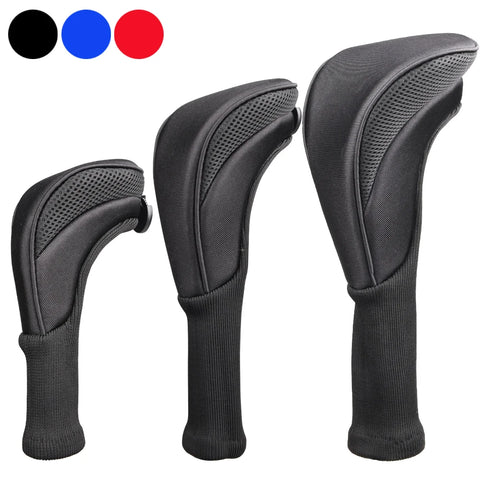 3-Piece Golf Club Head Covers – Wood Driver & Fairway