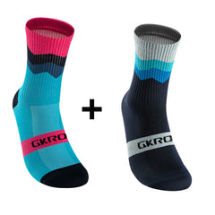 2 Pairs Professional Cycling Socks – Breathable Compression