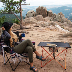 Ultralight Folding Camping Table – Compact Roll-Up Table with Carry Bag