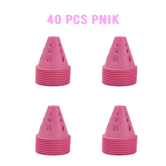 20/40/60PCS Colorful Windproof Training Marker Cones – Soccer, Skating & Multi-Sport Equipment