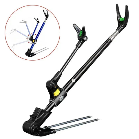 Stainless Steel Telescopic Fishing Rod Holder – Dual-Purpose Bracket (1.7M/2.1M/2.4M)