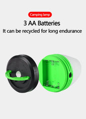 Portable LED Camping Lantern – Waterproof Tent Light with Hook