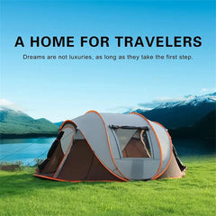 5–8 Person Automatic Pop-Up Camping Tent – Waterproof Quick Opening Outdoor Shelter