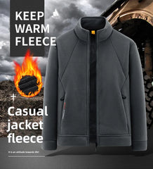 Men’s Thick Fleece Jacket – Warm Winter Outdoor Coat