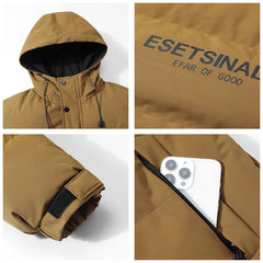 Men’s Winter Windproof Thick Hooded Parka