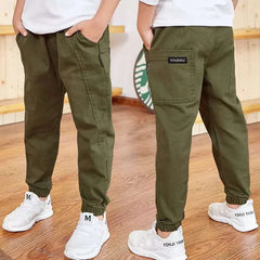 Boys Cotton Sports Pants – Casual Spring & Autumn Trousers (3–13 Years)