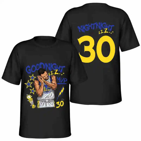 Curry “Goodnight” Basketball T-Shirt – Men’s Summer Sports Training Tee