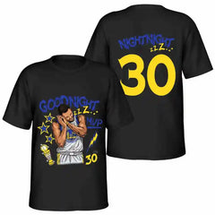 Curry “Goodnight” Basketball T-Shirt – Men’s Summer Sports Training Tee