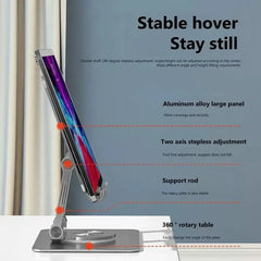 360° Rotatable Tablet Stand – Adjustable Foldable Desktop Holder (4.7–12")